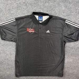 Adidas Rutgers Soccer Scarlet Knights Men's L Polo Shirt Black NCAA Jersey